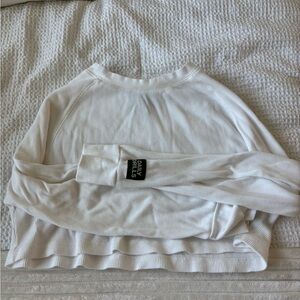 Daily Drills Cropped Thermal Top - White